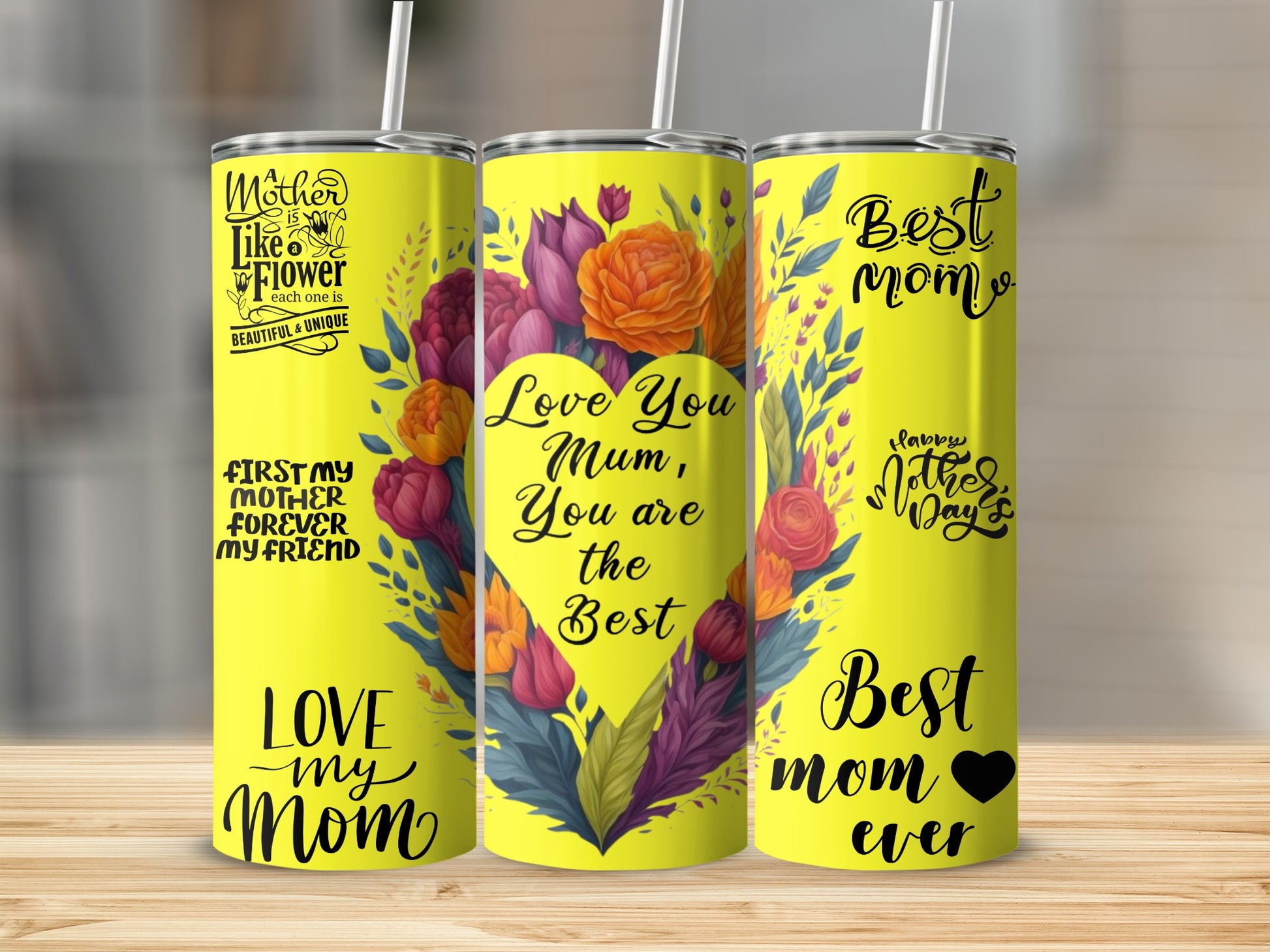 Beautiful and Unique Mother's Day Best Mom Tumbler