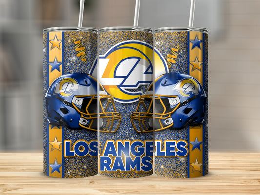 Los Angeles Rams Helmets Sparkle and Shine Design Tumblers