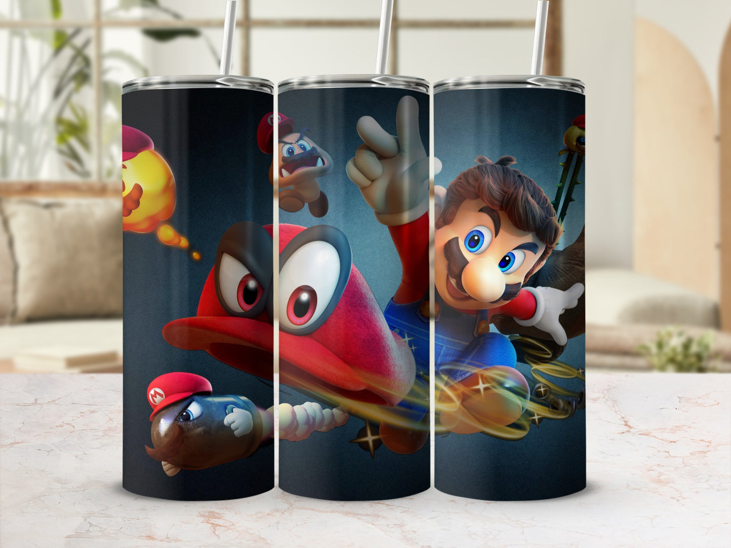 Super Mario Odyssey Custom Stainless Steel Tumbler