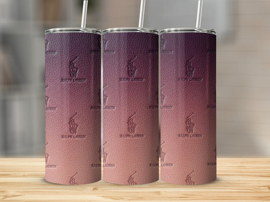 Ralph Lauren Brand Purple and Peach Gradient Tumblers