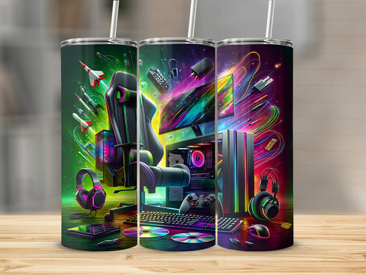 Ultimate Gamer's Paradise Tumbler Design for Enthusiasts