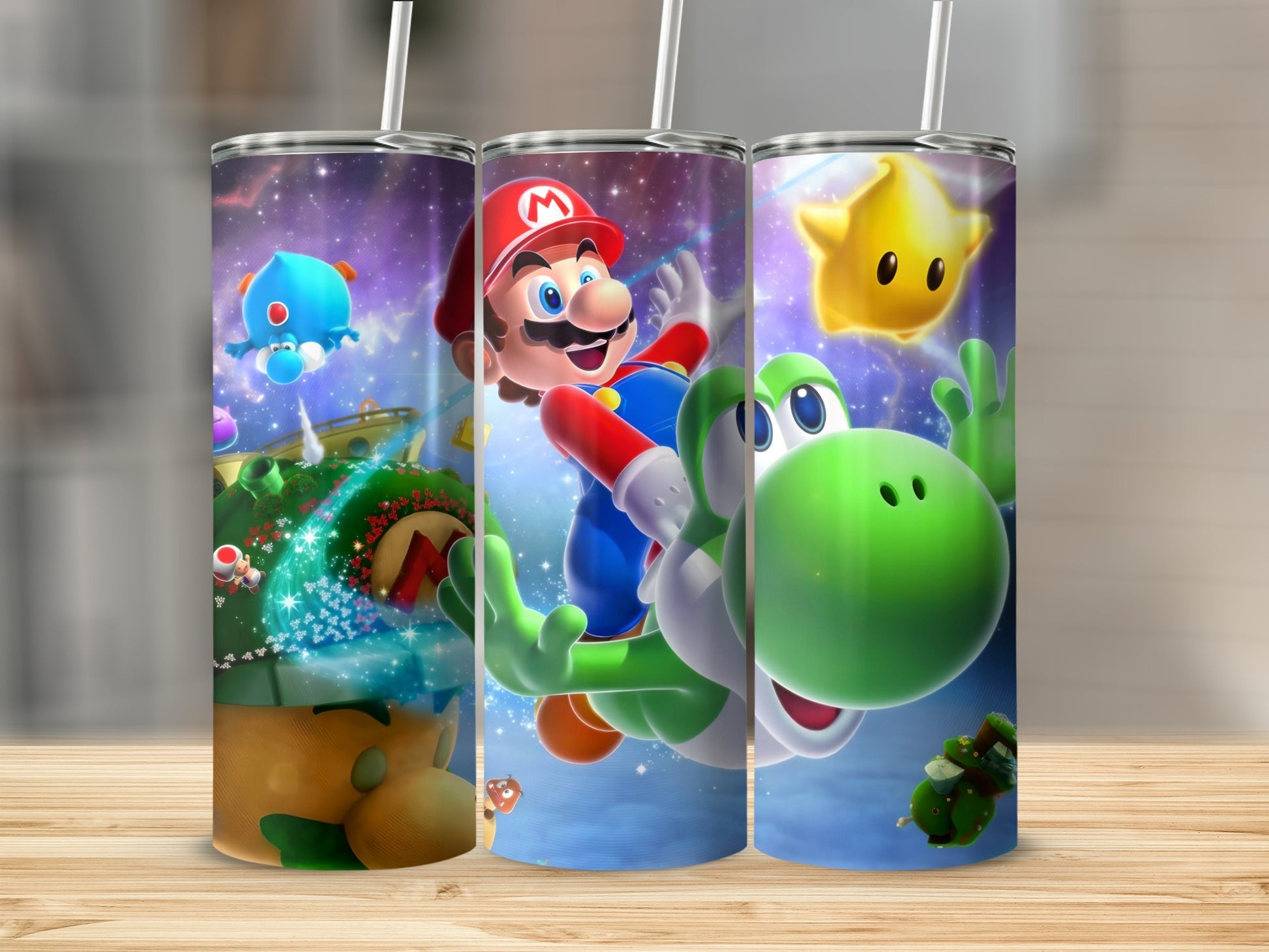 Colorful Cartoon Character Design Tumblers