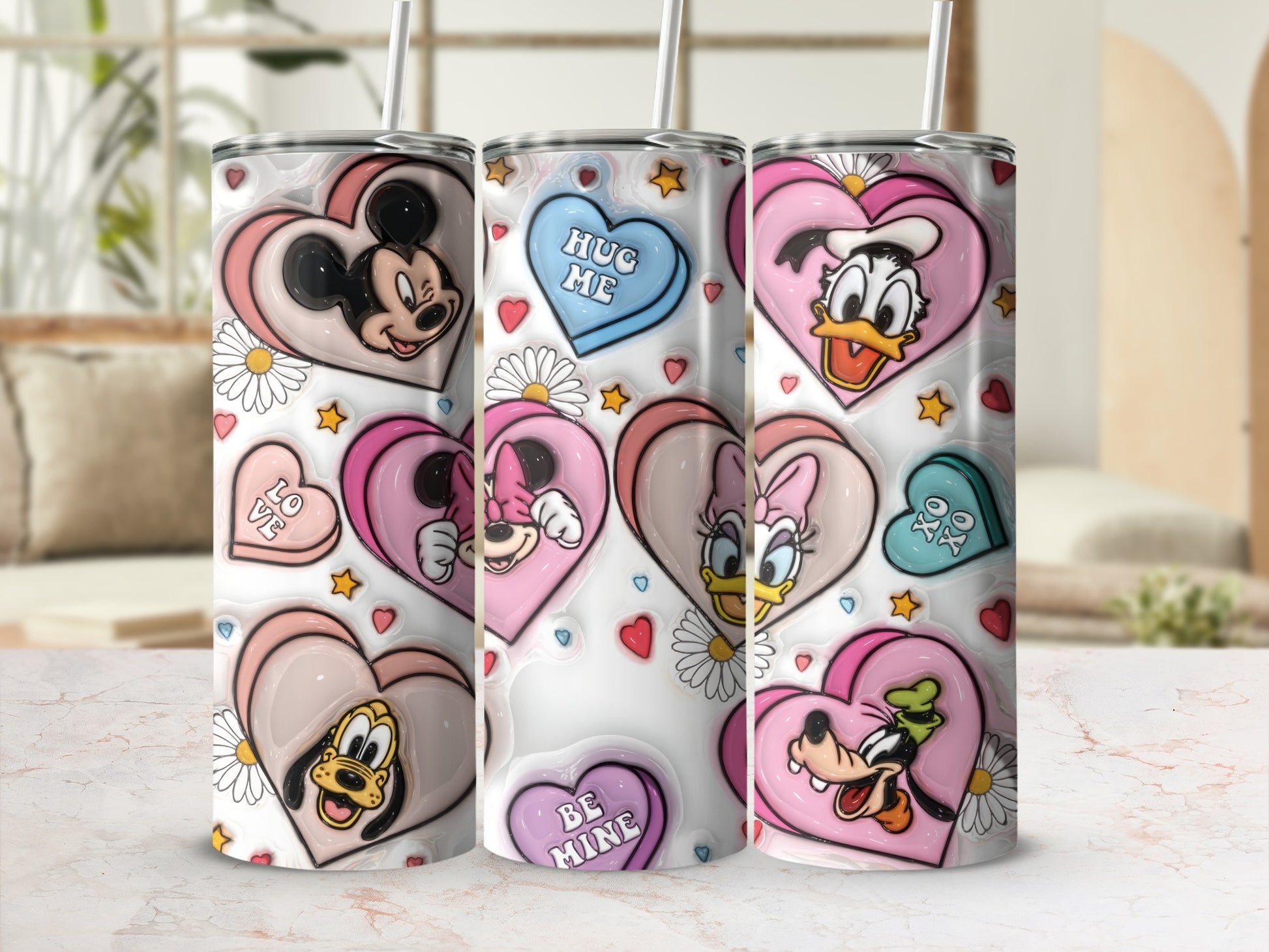 Disney Character Hearts Valentine Conversation Tumbler product type
