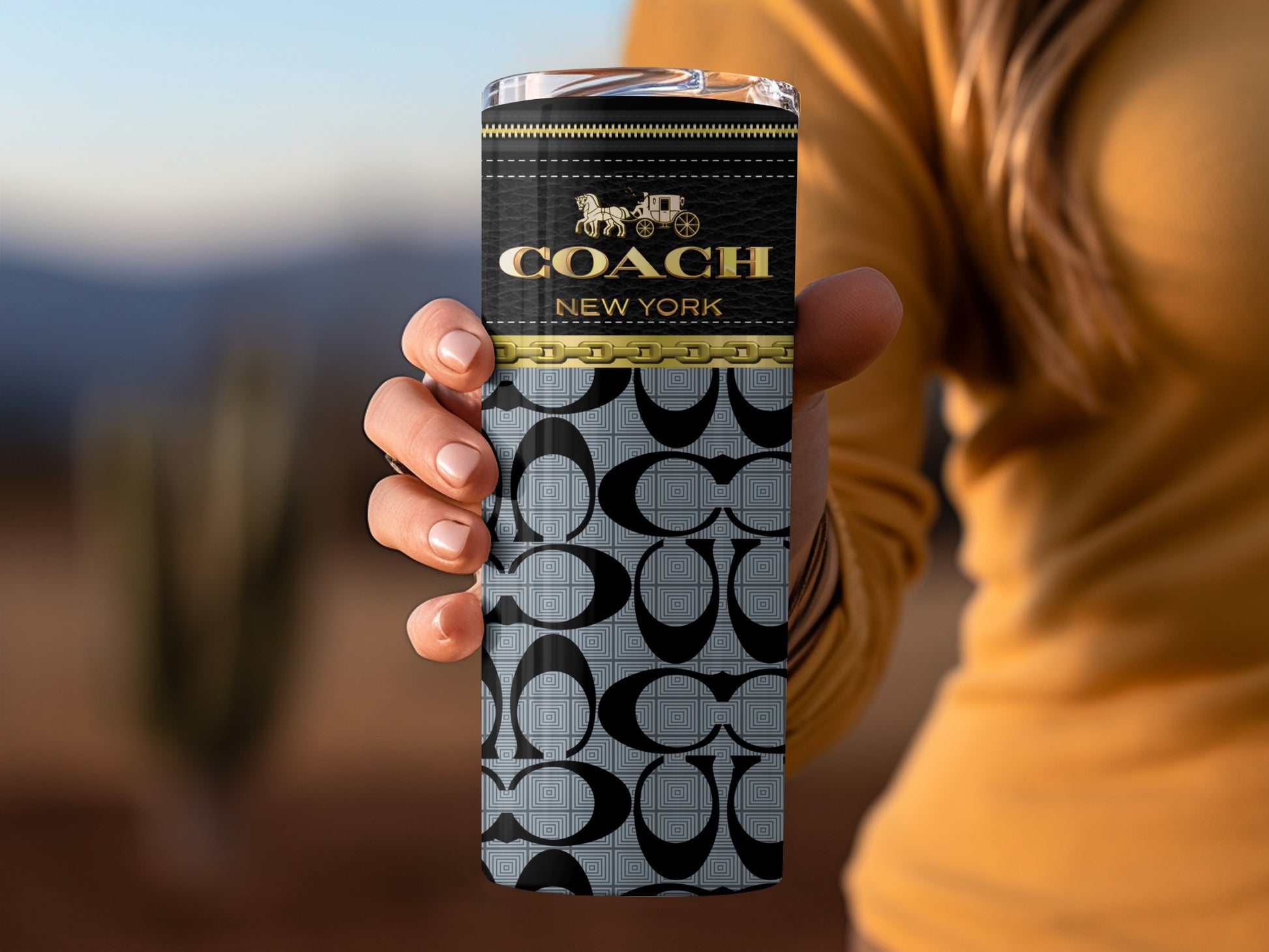 Stylish Coach New York Insulated Tumbler with Logo Design