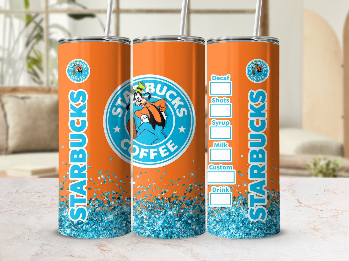 Custom Starbucks Inspired Tumbler with Goofy Design