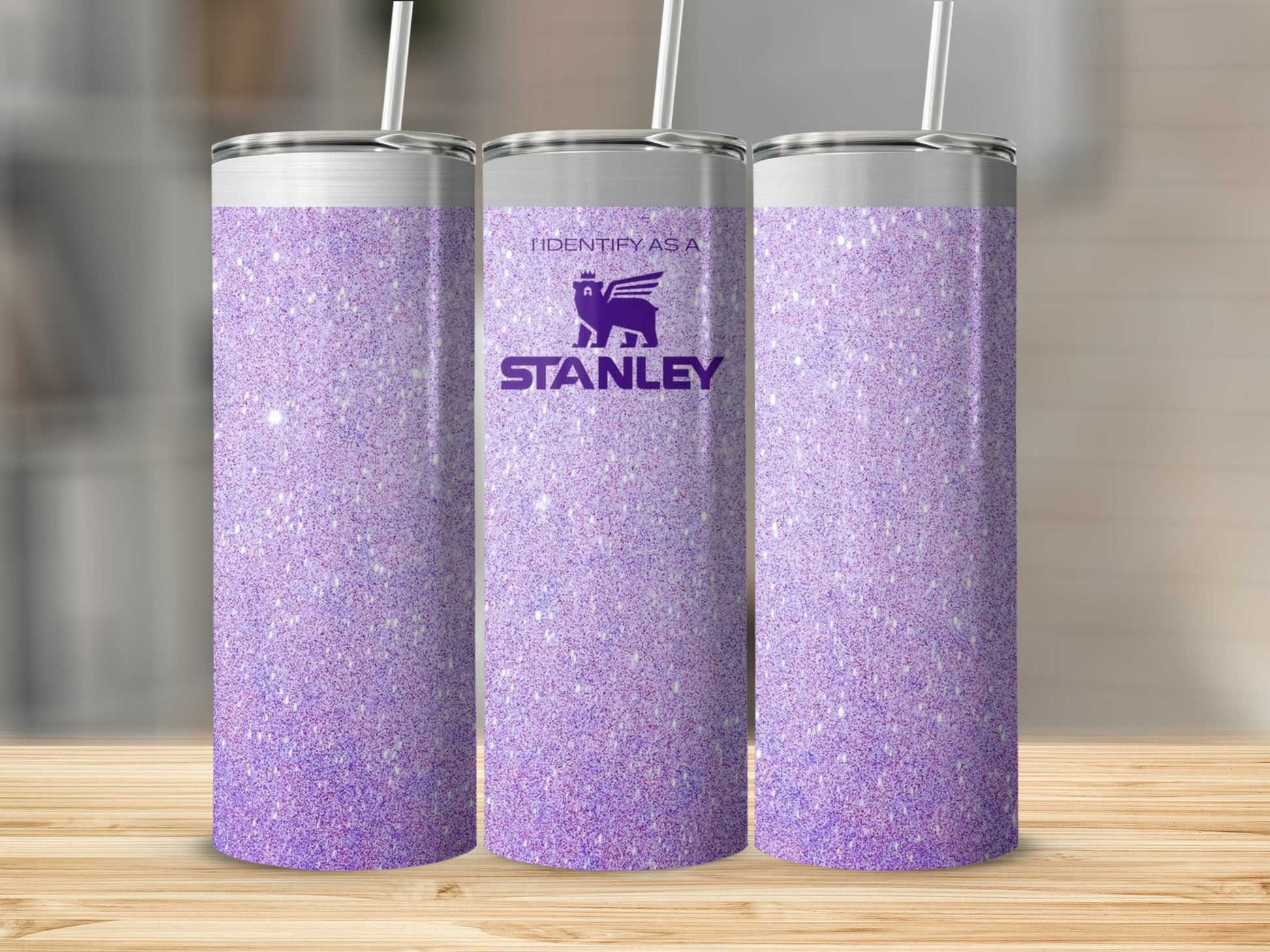 Glittery Purple Stanley I Identify As A Tumbler Cup