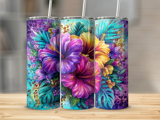 Vibrant Floral Insulated Tumblers for Colorful Hydration