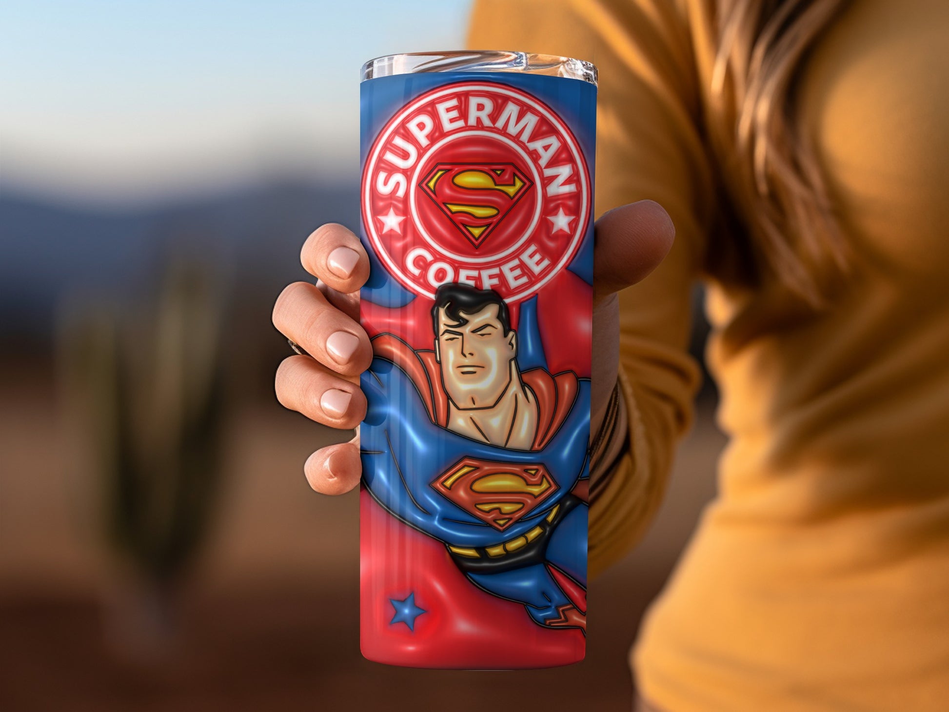 Superman Coffee Character Insulated Tumbler Cup