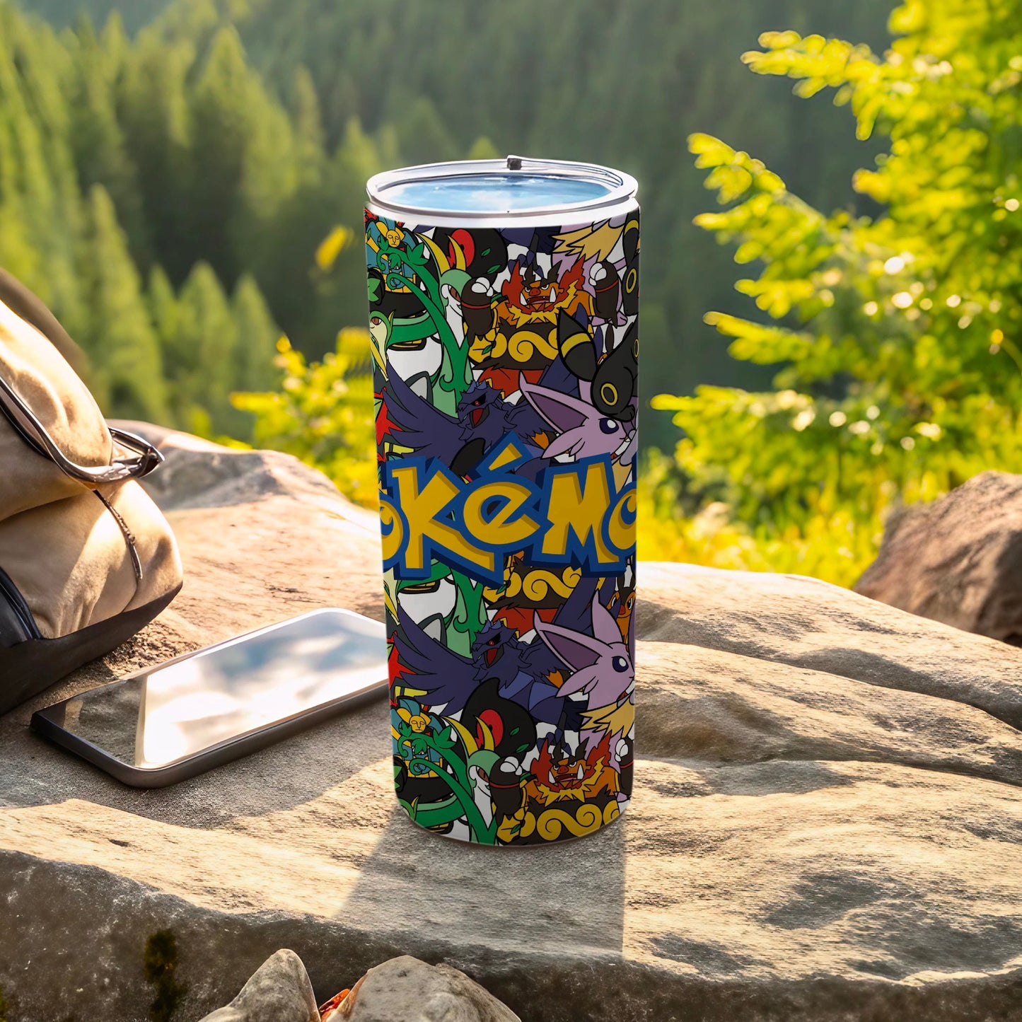Colorful Pokémon Design Tumbler Excellent for Outdoor Use