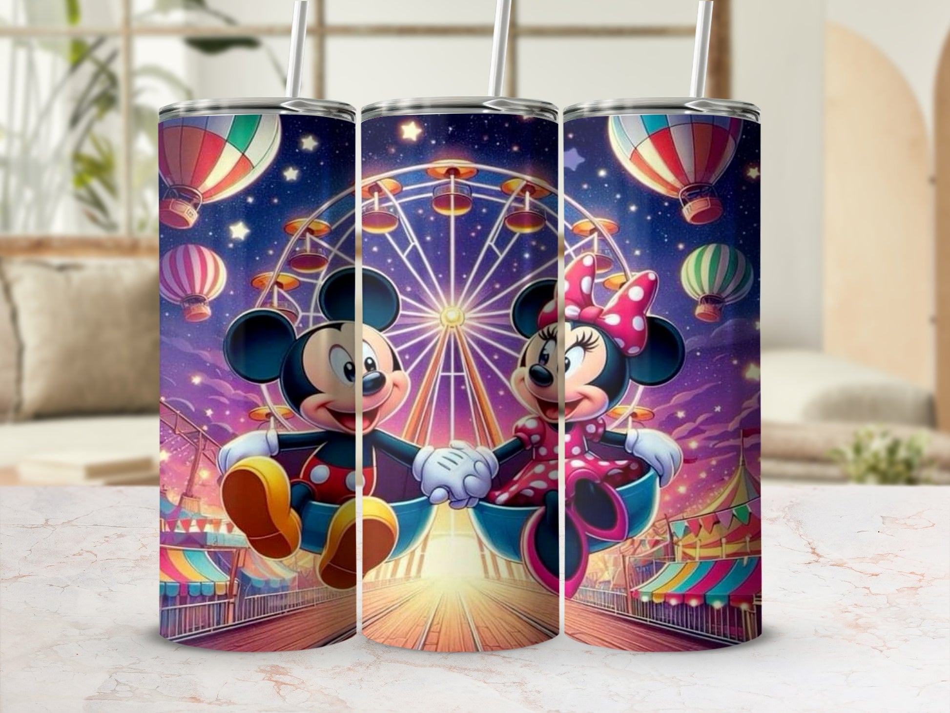 Mickey and Minnie Mouse Ferris Wheel Themed Tumbler