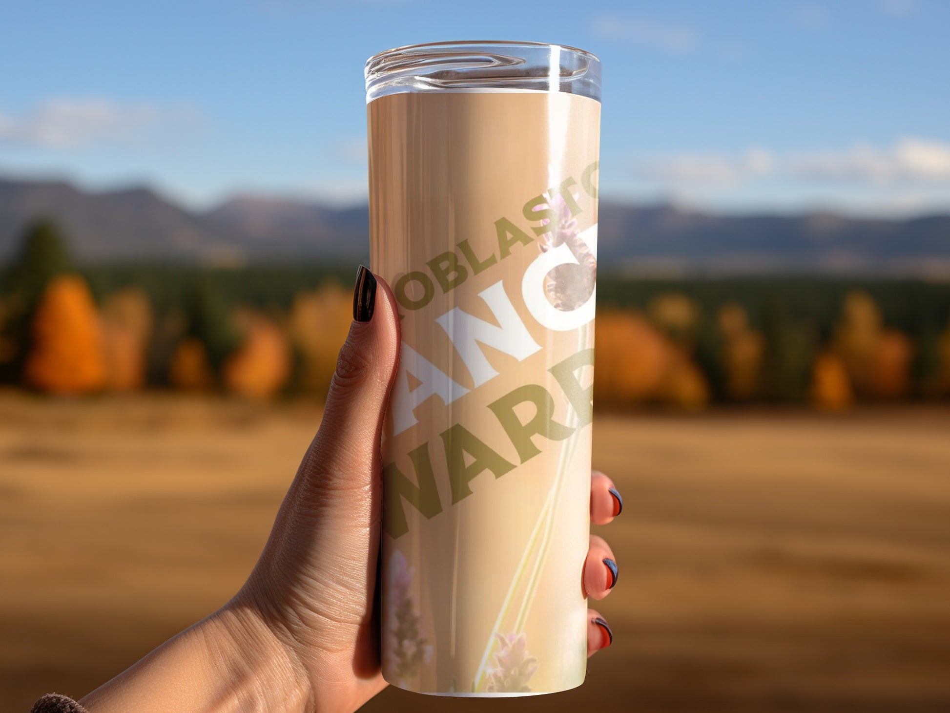 Transparent Tall Tumbler with Graphics Travel Cup
