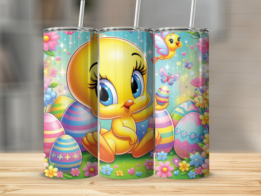 Cute Tweety Bird Easter Eggs Spring Flowers Butterflies product type