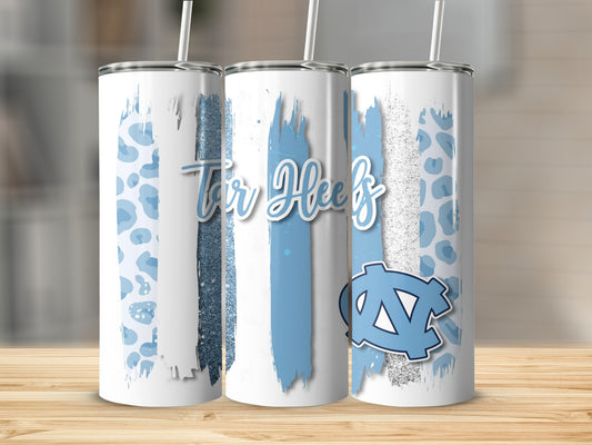 Tar Heels Vertical Stripes Mascot Tumblers