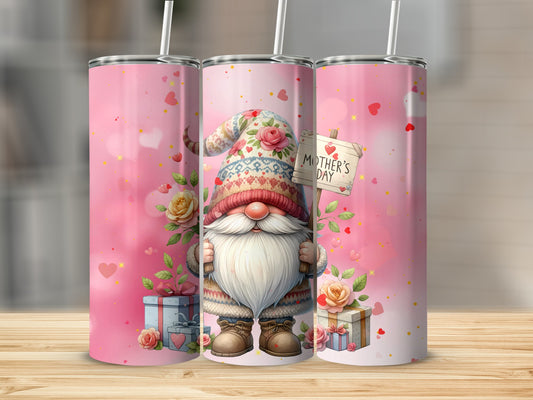 Mother's Day Gnome with Gifts and Flowers Tumbler