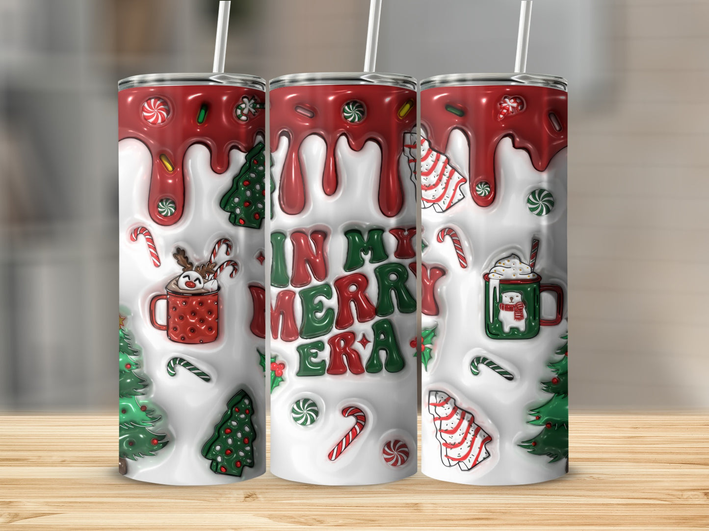 In My Merry Era Holiday Tumbler Flask Christmas Product