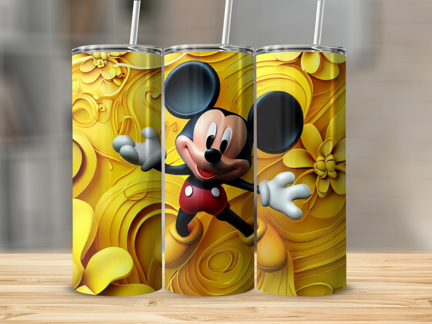 Cute Mickey Mouse Art Friends Travel Tumbler Product