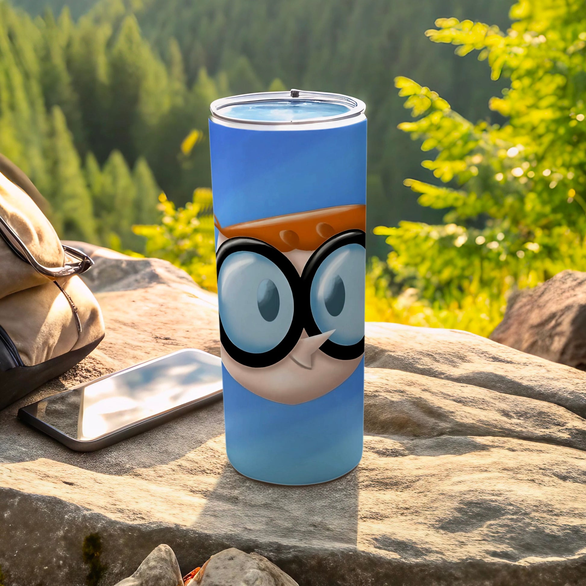 Cartoon Character Large Travel Tumbler with Lid