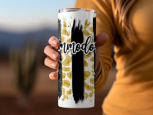 Commodores Leopard Star Gold Black Gold Stripes Tumblers