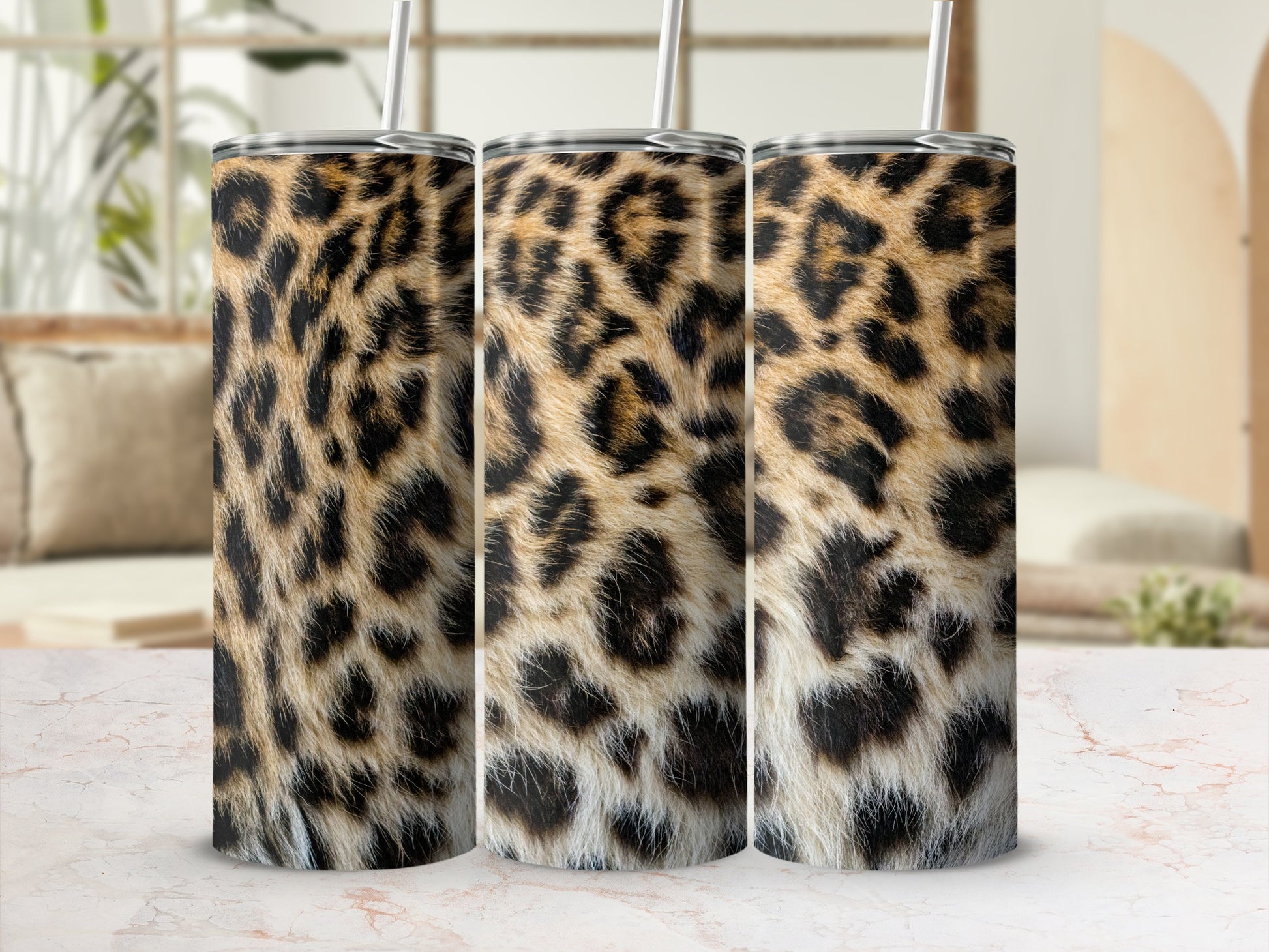 Stylish Leopard Print Pattern Tumbler Drinkware