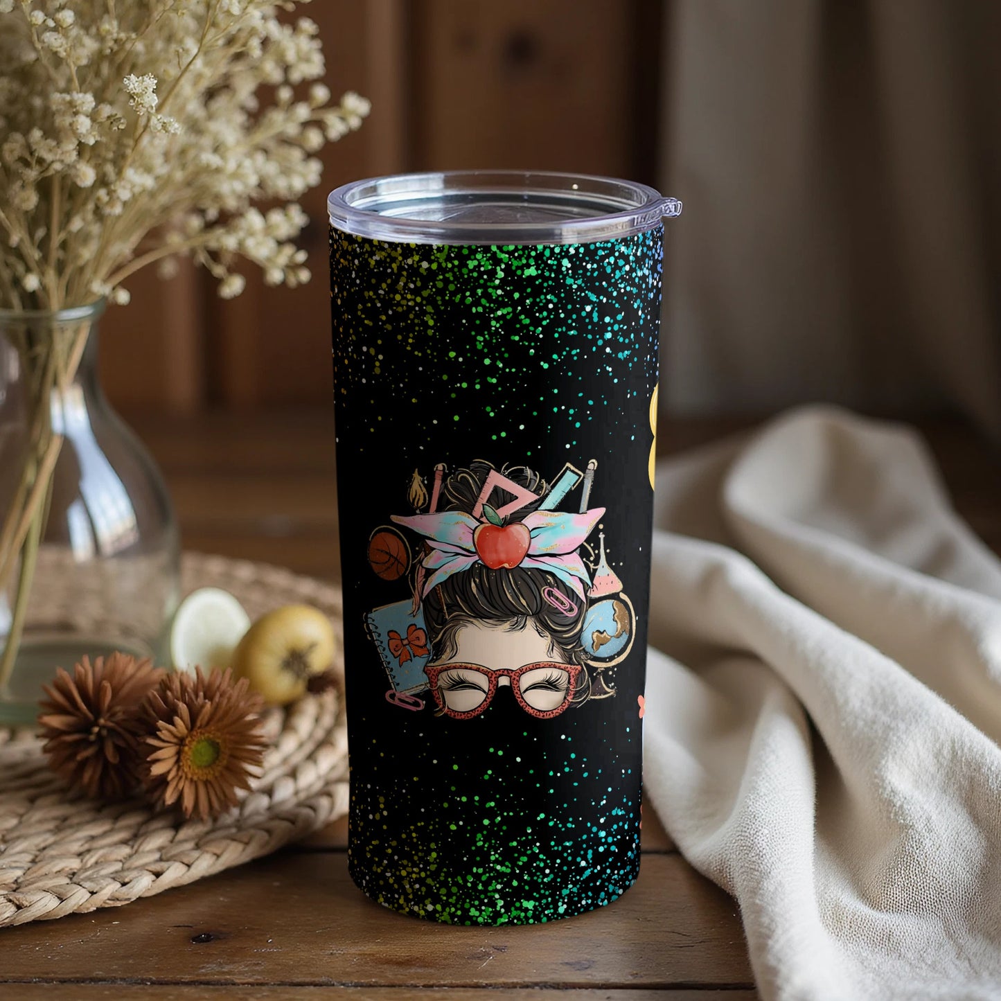 Colorful Design Insulated Tumbler with Lid and Straw Cup