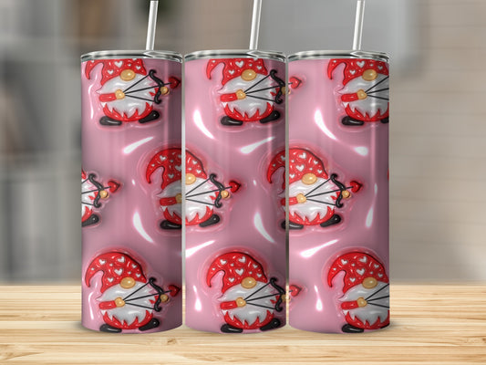 Festive Santa Claus Pink Tumbler For Holiday Cheer