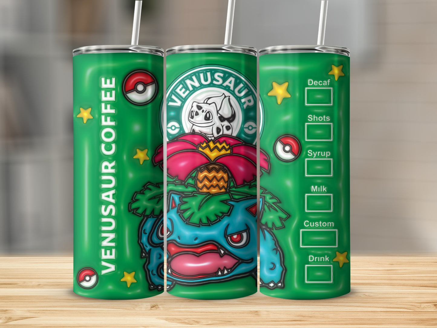 Venusaur Coffee Decaf Shots Syrup Milk Drink product type