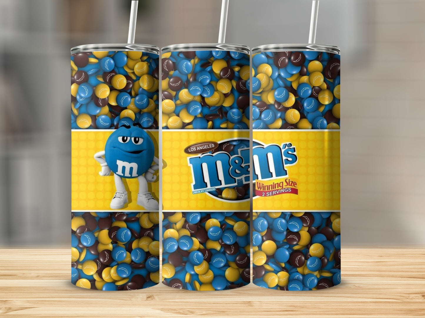 Los Angeles M&M's Winning Size Chocolate Candies Tumblers