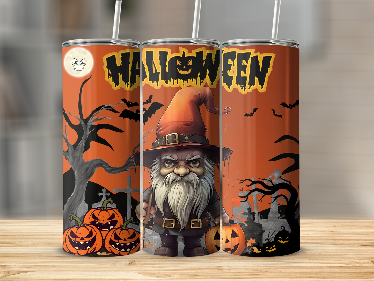 Halloween Gnome Designed Stainless Steel Tumbler Drinkware
