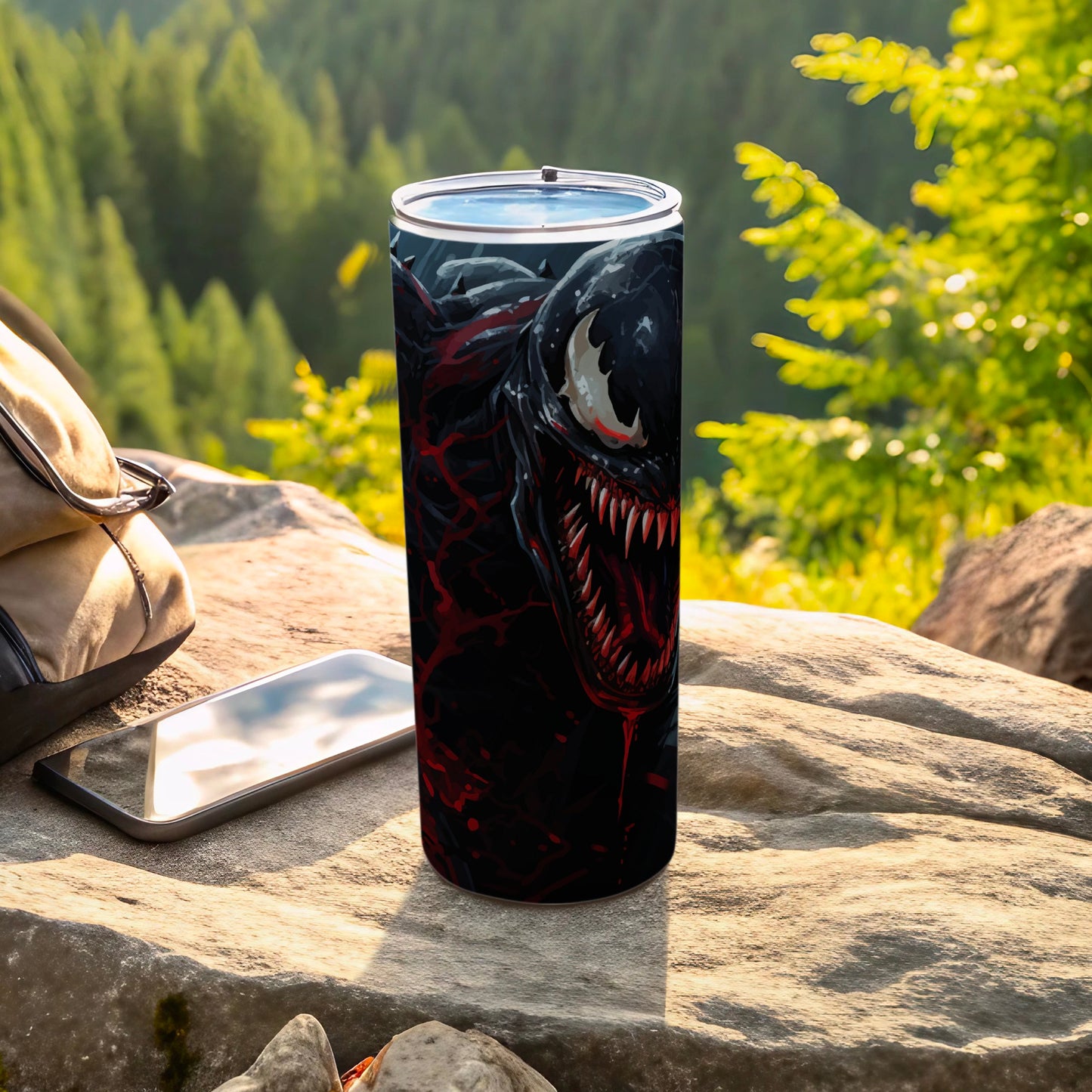 Dark Forest Themed Insulated Tumbler for Outdoor Adventures