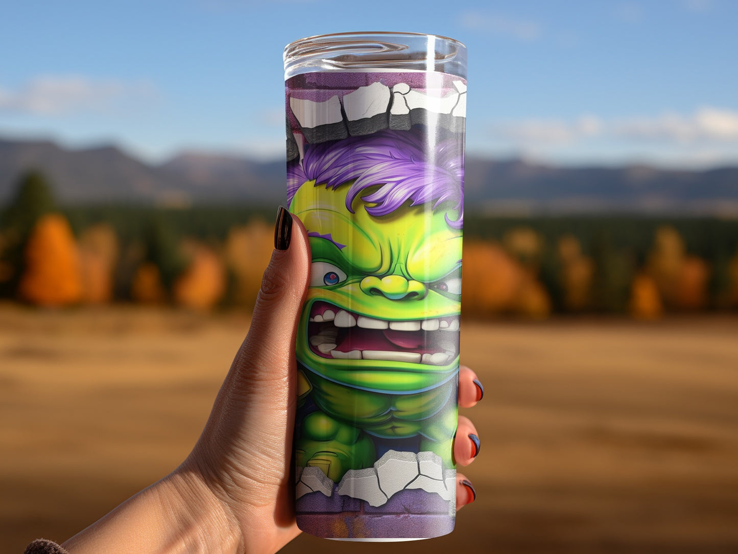 Colorful Breaking Monster Design Tall Tumbler