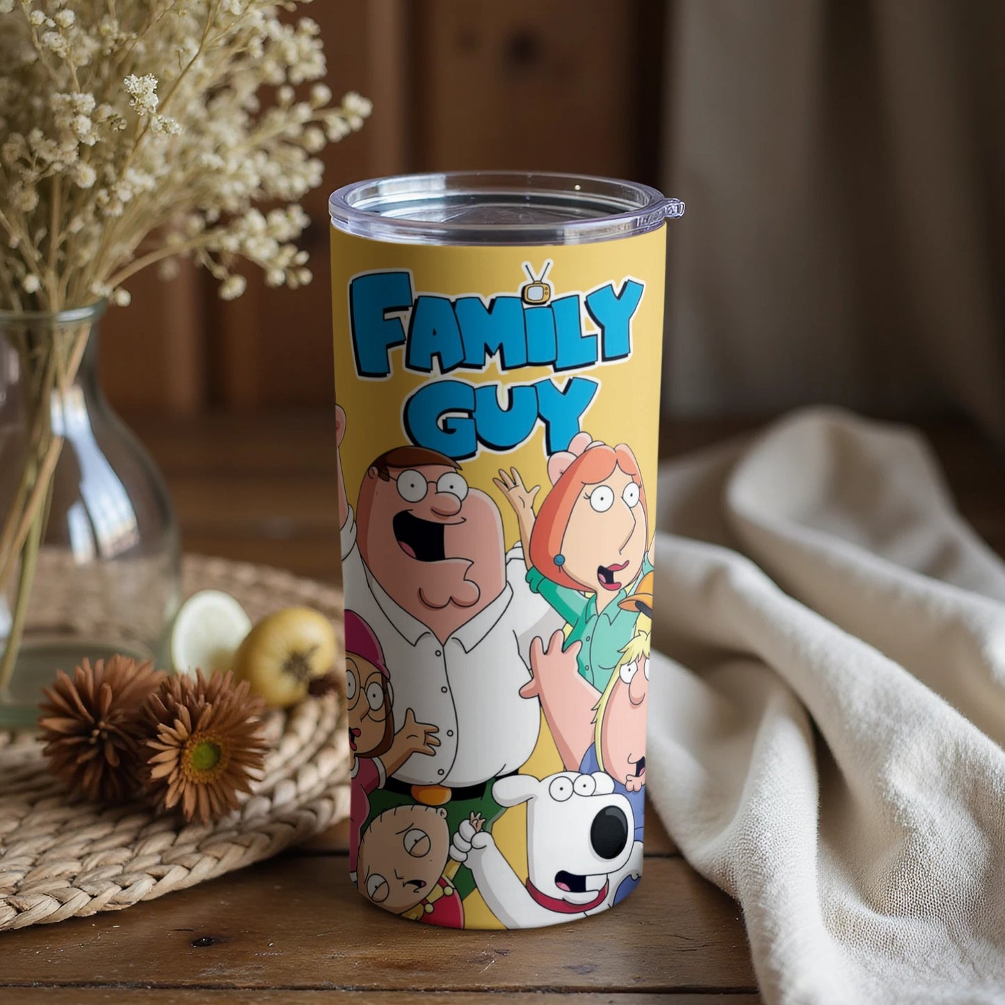 Family Guy Cartoon Characters Travel Tumbler Cup