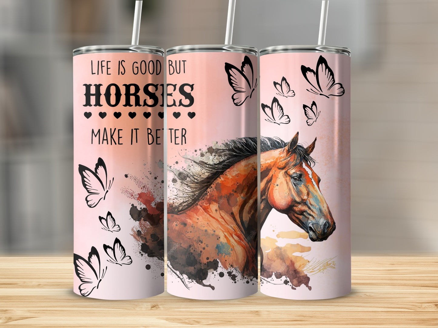 Life Is Good But Horses Make It Better Tumbler Product