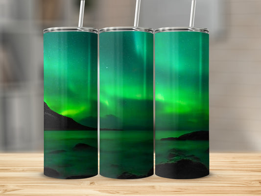 Beautiful Northern Lights Design Tumbler Cup