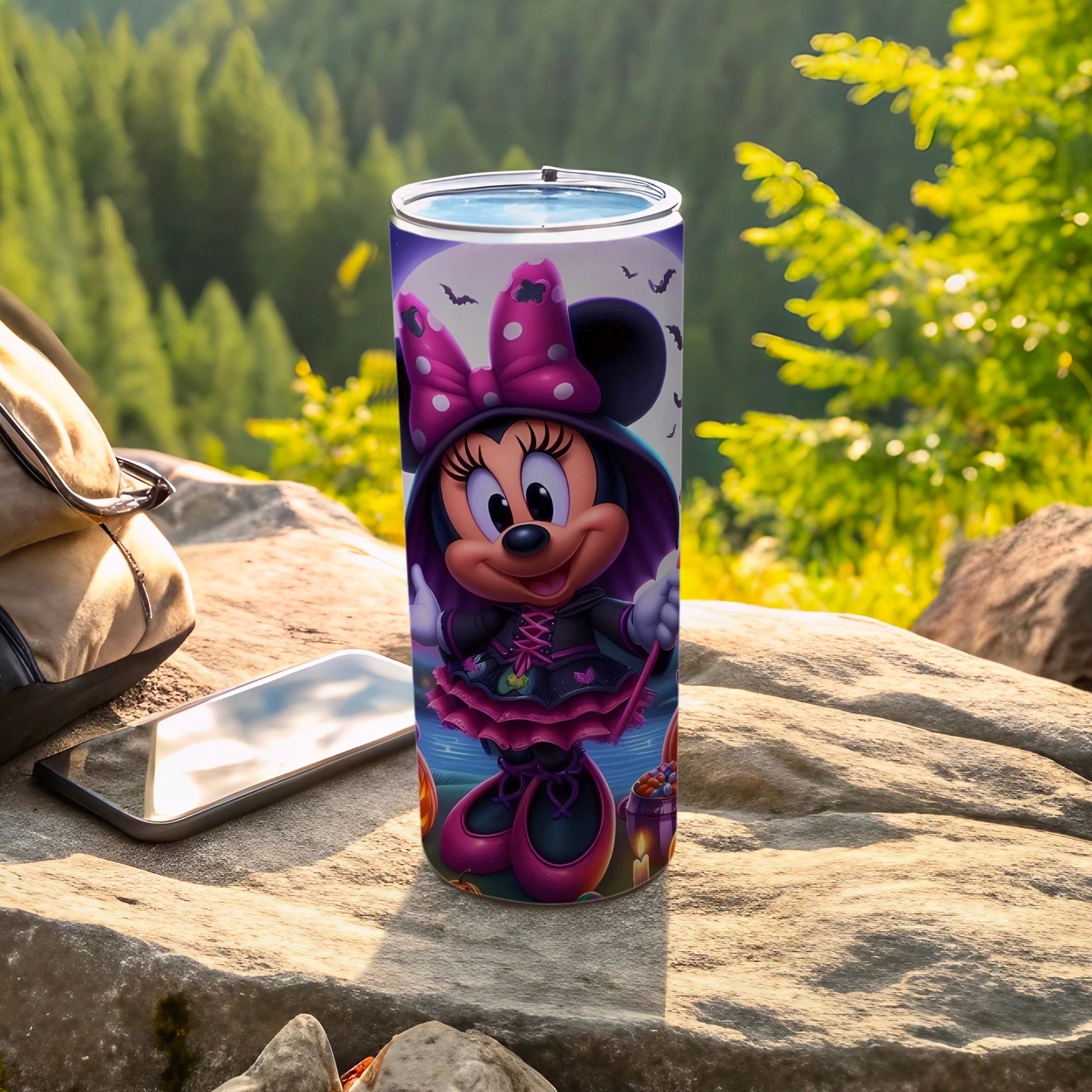 Halloween Minnie Mouse Themed Tumbler for Festive Sips