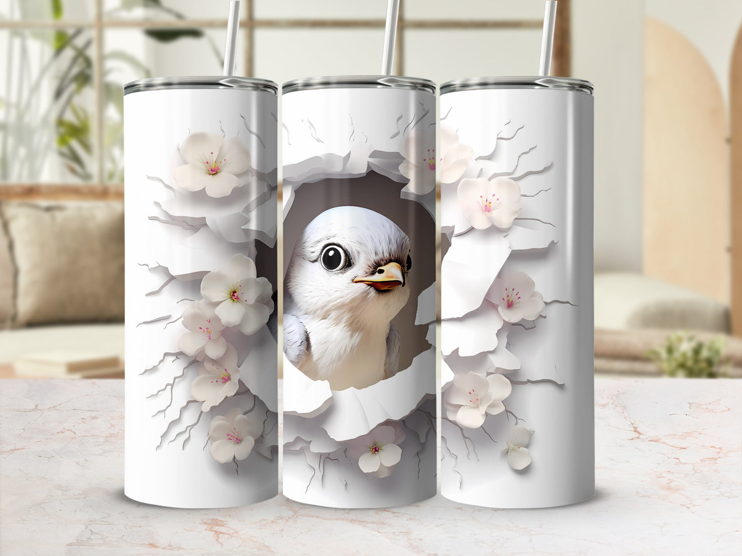 Adorable Baby Bird Emerges White Cracked Surface Tumbler product type
Baby bird
Cute chick
Emerging bird
Cracked design
White flowers
Floral art
Spring theme
Nature inspired
Adorable animal
Birdie
Unique art
Tumbler design
Drinkware
Insulated cup
Travel mug
Whimsical
Delicate design
White aesthetic
Cracked paper effect
Sweet bird