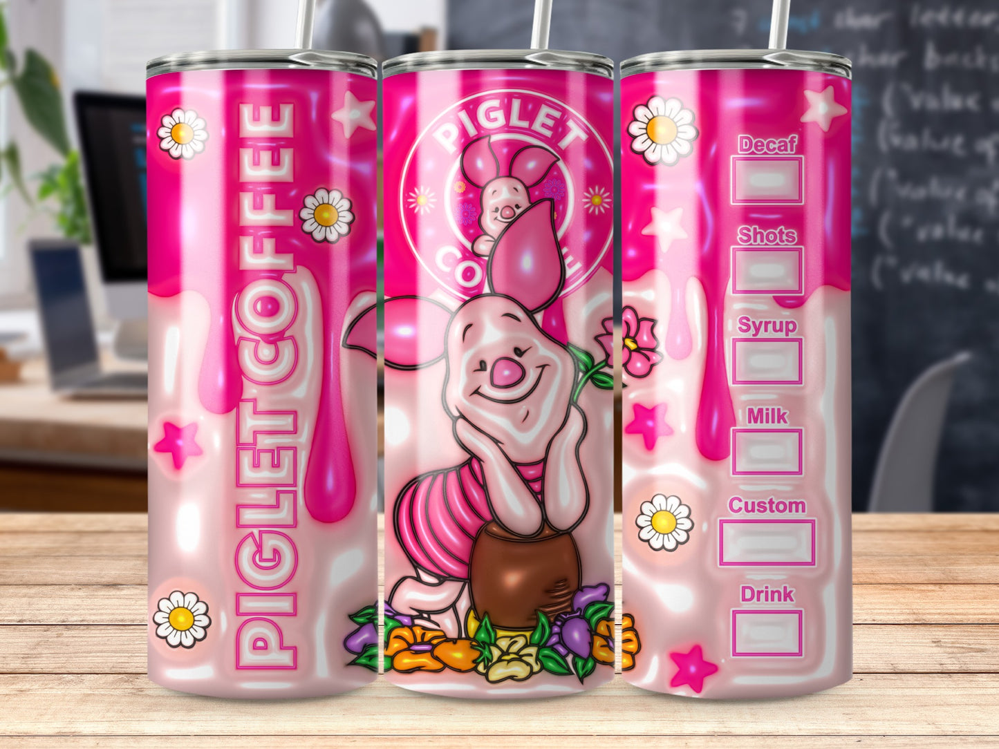 Piglet Coffee Cute and Fun Tumbler Design