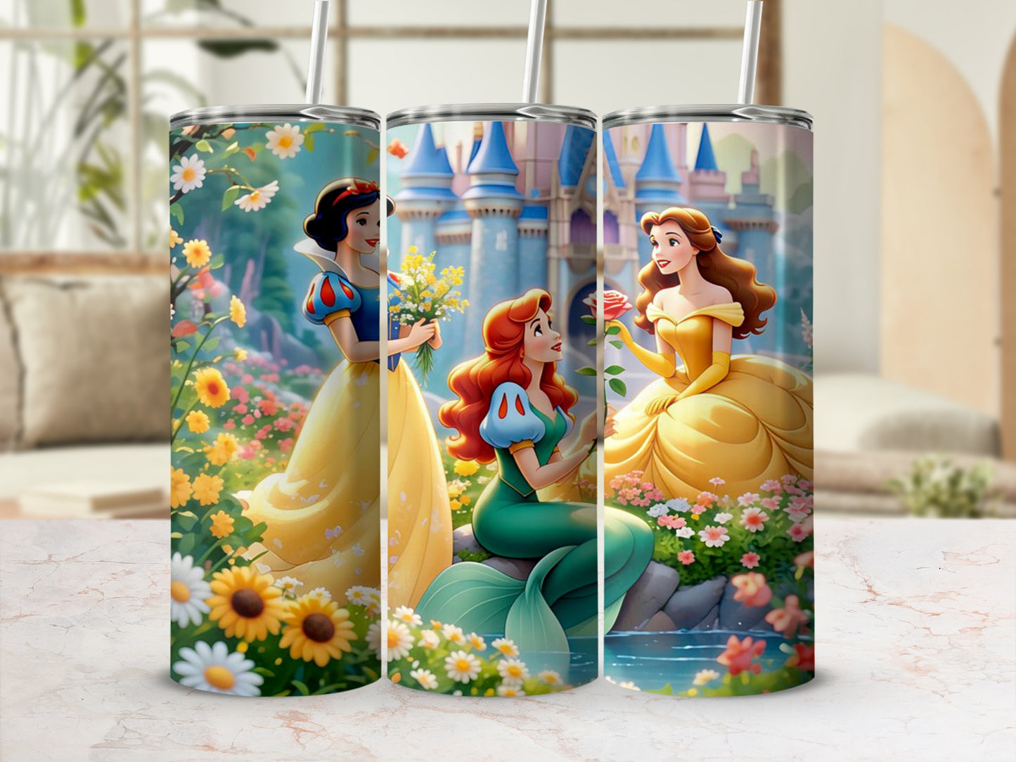 Stunning Fantasy Castle Princess Theme Travel Mug
