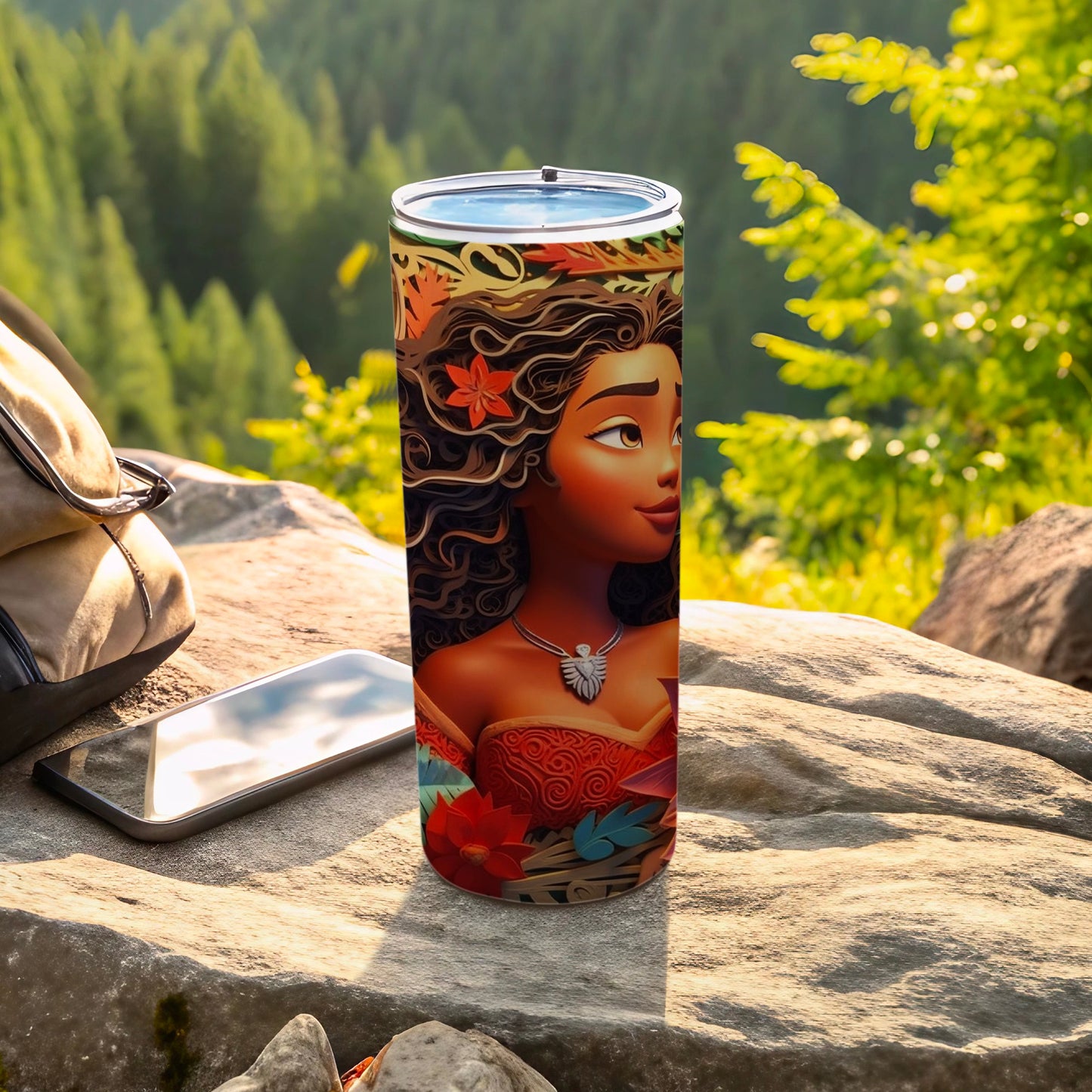 Vibrant Colorful Tumbler with Artistic Design