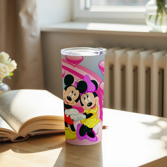 Mickey and Minnie Love Hearts Tumbler