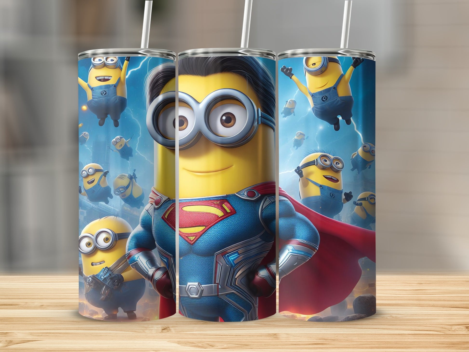 Minion Superhero Design Tall Tumbler Cup Product