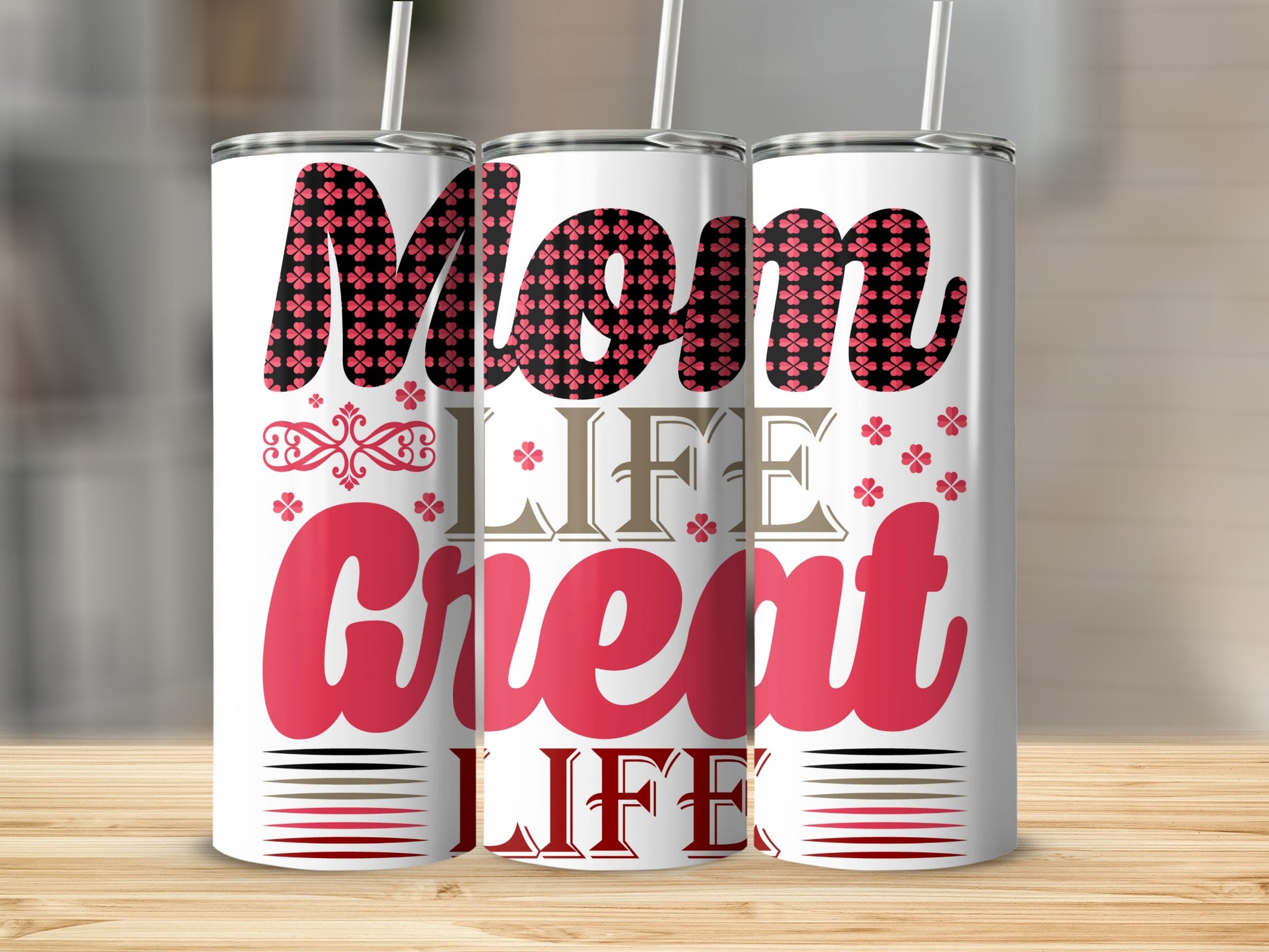 Mom Life Great Life Tumbler 20oz Stainless Steel Cup