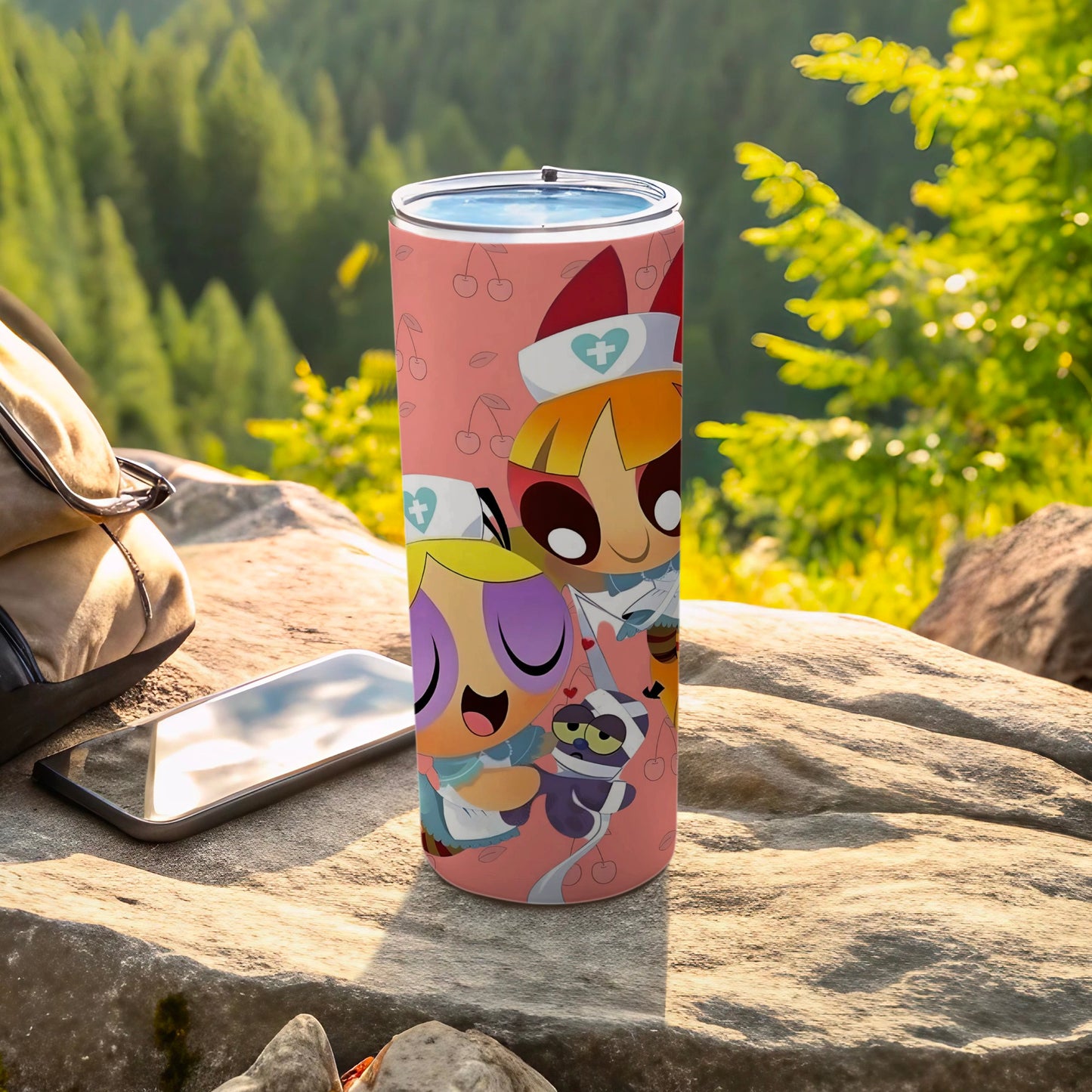 Powerpuff Girls Nurses Design Insulated Tumbler