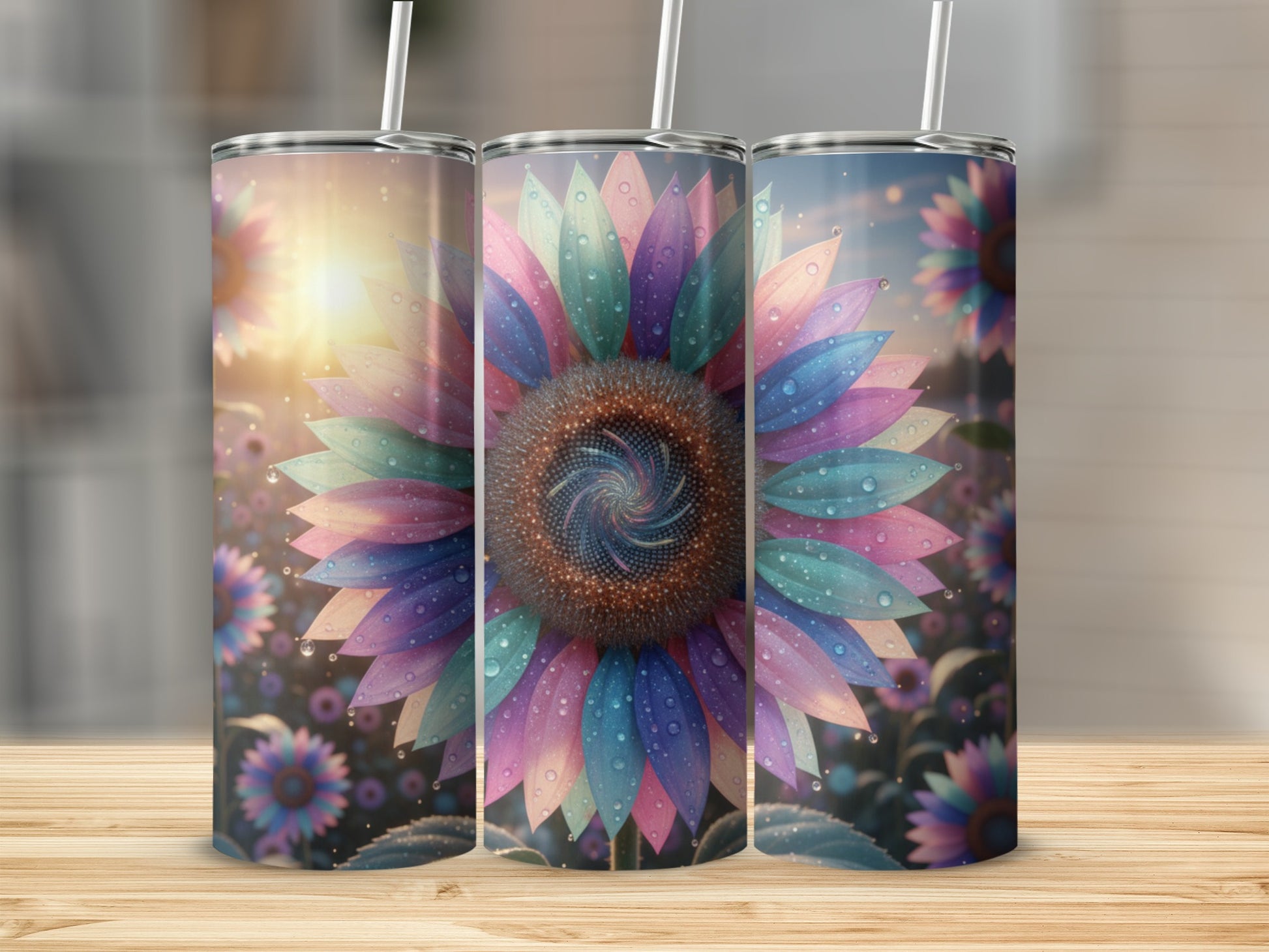 Enchanting Floral Patterned Tumbler for Your Beverages