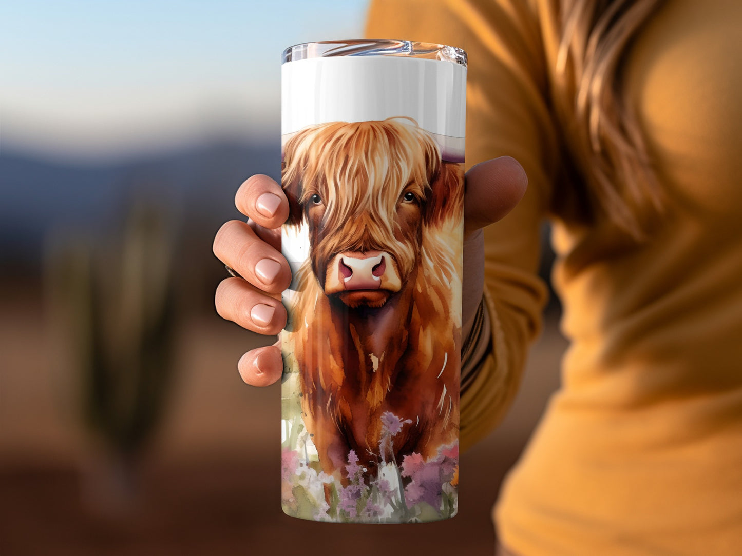Highland Cow Wildlife Design Insulated Tumbler