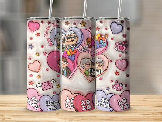 Custom Valentine's Day Love Cartoon Tumbler Design