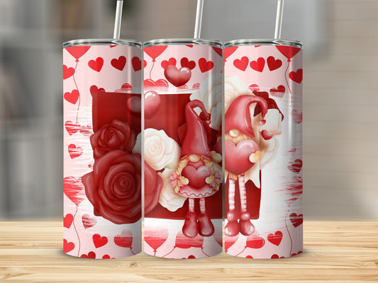 Valentine's Day Heart Patterned Tumbler Design