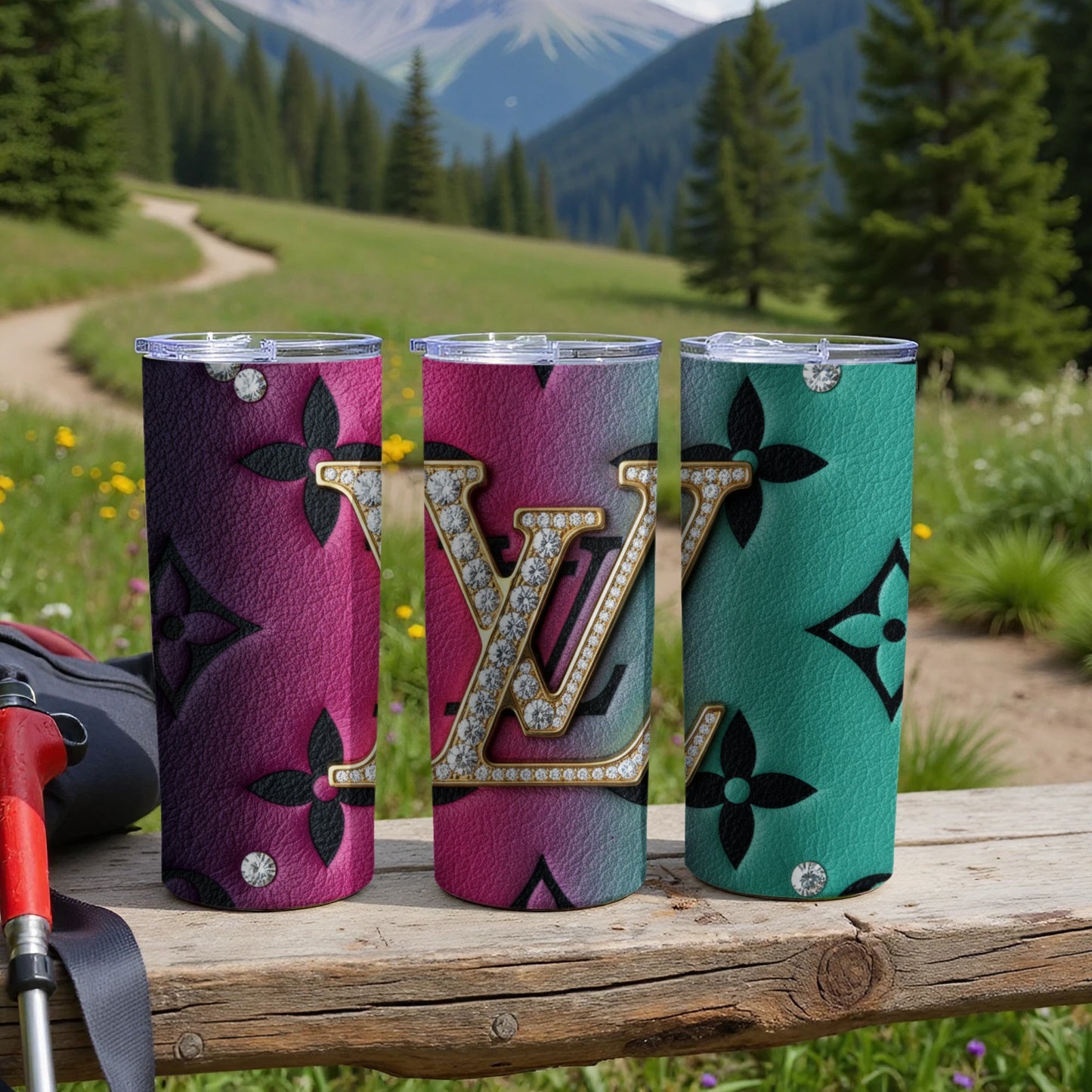 Luxury Patterned Tumbler Featuring LV Design