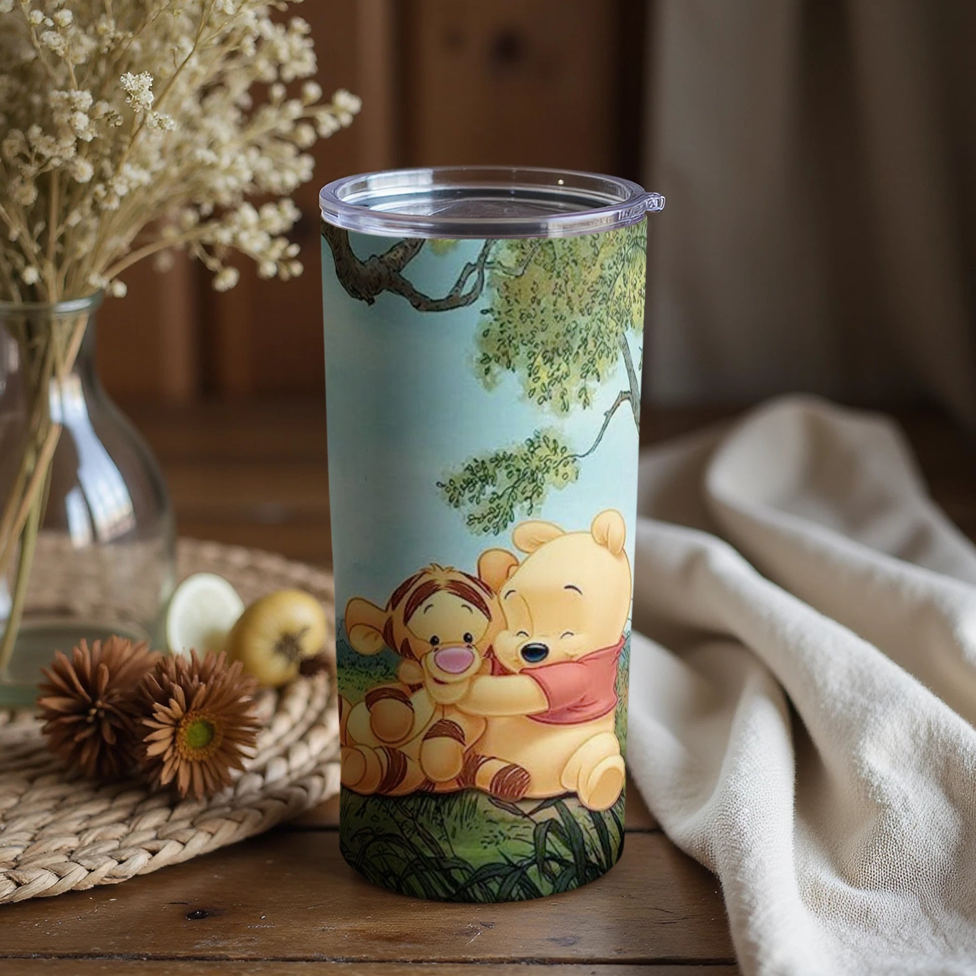 Winnie the Pooh Tigger Friends Scene Travel Tumbler