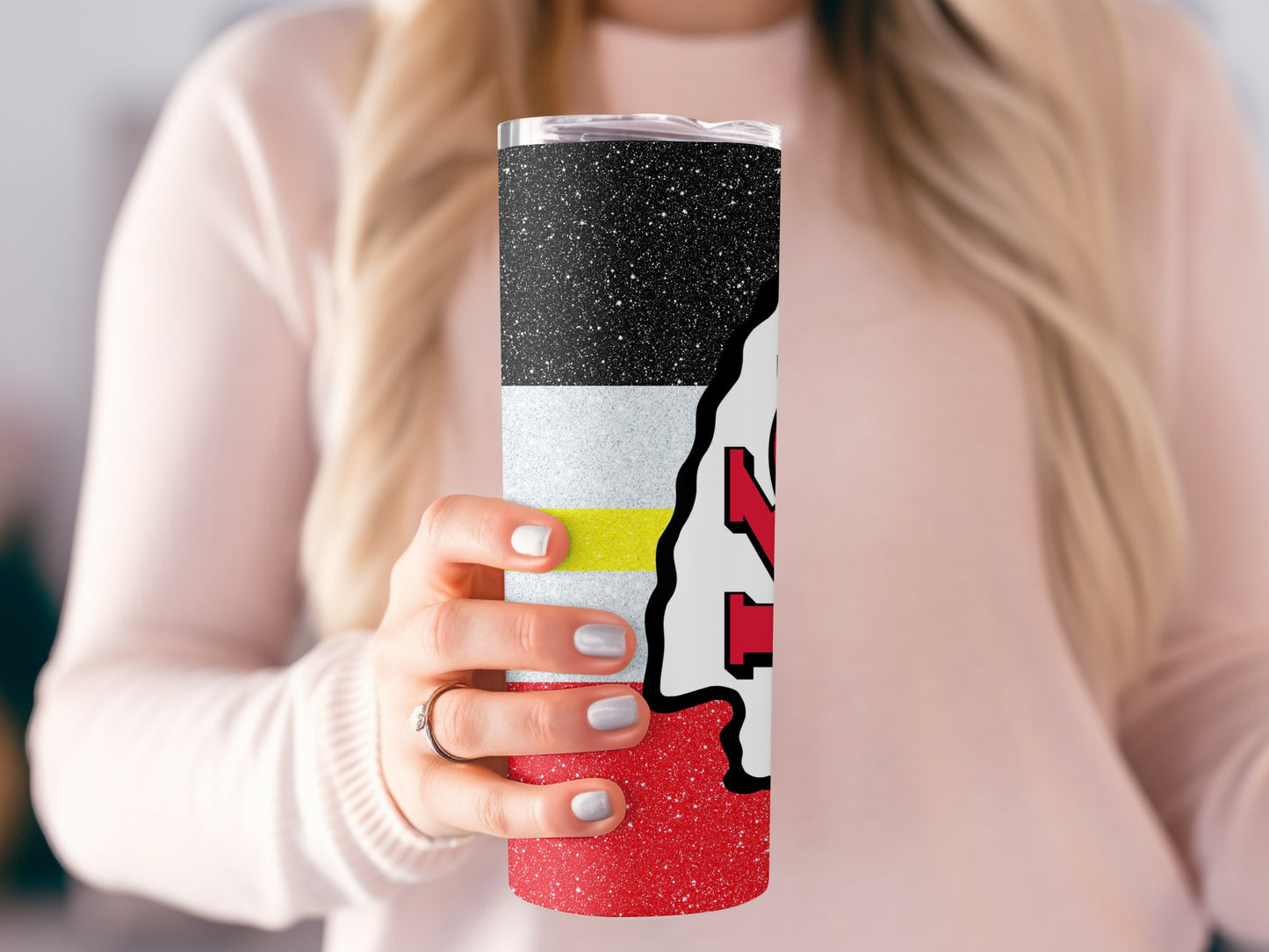 Chiefs Football Arrowhead Design Sparkling Pattern Tumblers