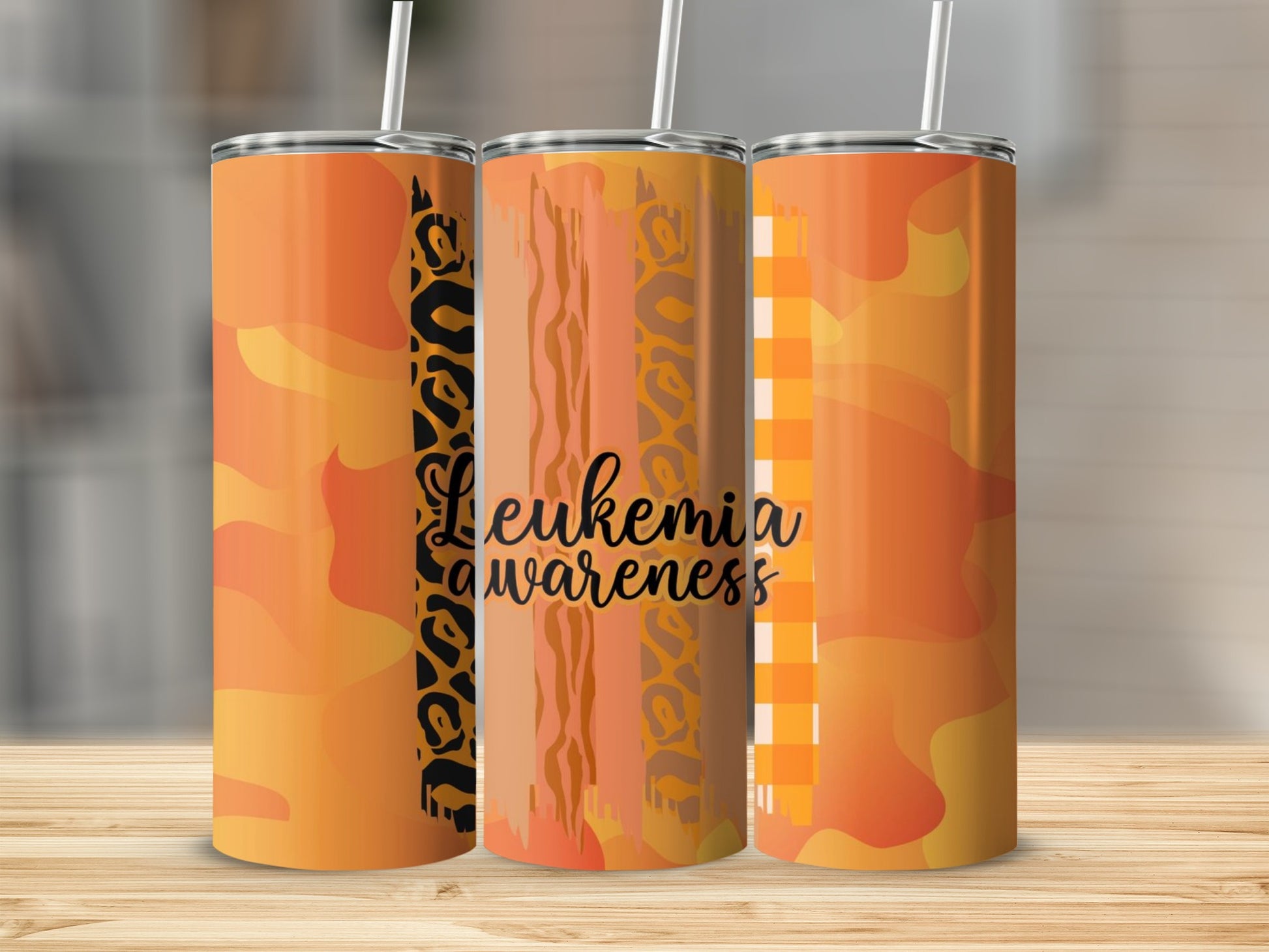 Leukemia Awareness Custom Orange Tumbler Collection